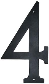 Montague Metal Products Standard Font Individual House Number, 4, 6-Inch