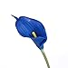 JUSTOYOU 20pcs Artificial Calla Lily Real Touch Flower Bride Wedding Home(Blue)