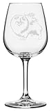 Pomeranian Dog Themed Etched All Purpose 12.75oz Libbey Wine Glass