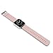 Wearlizer Genuine Leather Watch Band Replacement Strap w/ Metal Clasp for Apple Watch all Models 38mm and 42mm Classic Buckle (42mm Pink) 