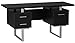 Monarch Specialties Cappuccino Hollow-Core/Silver Metal Office Desk, 60-Inch