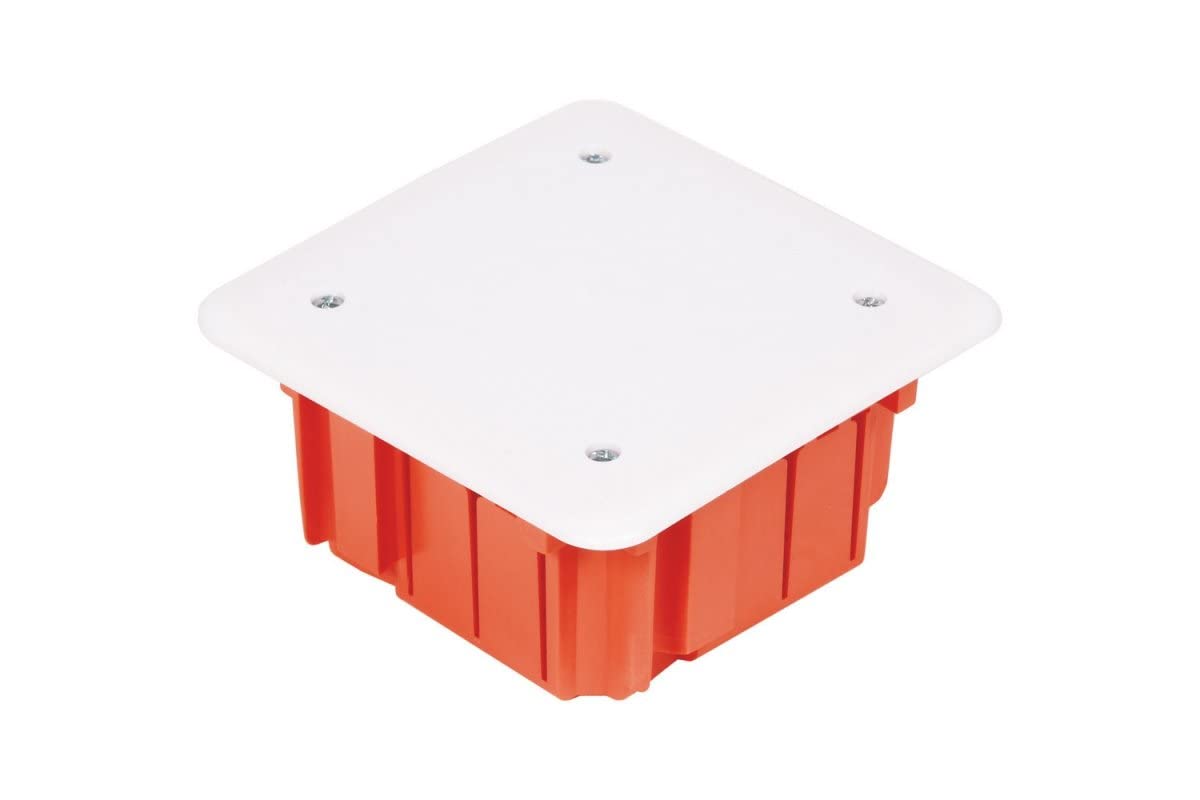 Installation Box P/t 105 x 105 x 50 mm Brick RAL 2012 0262-01 Elektro-plast Mounting Plate 590756915881