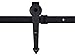TMS TSQ08-Dark Modern American Style Barn Wood Sliding Door Hardware Closet Set, Black
