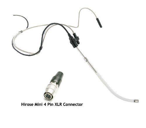AV-JEFE AVL622 Professional Headset Microphone with Movable Boom_Hirose Mini 4 Pin XLR Connector (Compatible with Audio-Technica Wireless Systems)