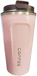 LOTIN 18 oz Stainless Steel Vacuum Insulated Tumbler with Lid Travel Mug Double Wall Durable Coffee Mug for Home, Outdoor, Office, School, Ice Drink, Hot Beverage (pink)