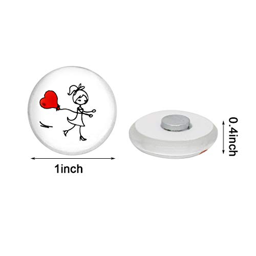 image for Cosylove 12pcs Flower Refrigerator Magnets, Crystal Glass Fridge Magne