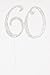 Ella Celebration 60 Cake Topper for 60th Birthday or Anniversary - Gold Rhinestone Party Supplies & Decoration Ideas (Silver)