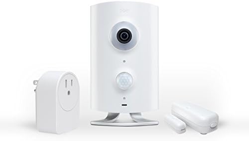 Piper nv Security Camera with Door/Window Sensor and Smart Switch, All-in-One Security System with Video Monitoring Camera, White by Icontrol Networks