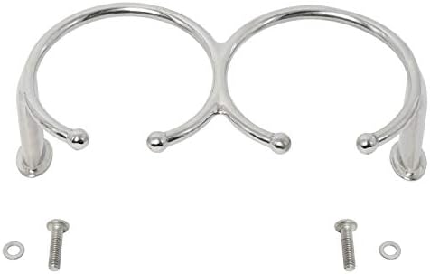 Dasmarine ダブルリング ボートカップ ドリンクホルダー オープンリング デザイン 光沢仕上げ マリンヨットrv用 ステンレススチール 316 カップホルダー マリングレード 激安通販