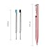 Kyinflose pens, Smooth Gel Ink Metal Twist Roller Ball 0.5mm Black Pen Set(0.7mm Black & Blue Pen Refills), Fine Point Rose Gold