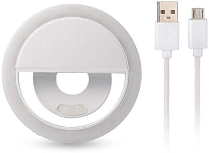 Sindapai Selfie Ring Lights for Camera Selfie LED Camera Light with 3 Levels Fill Light Rechargeable Battery Portable for iPhone Smartphones Tablet iPad Laptop