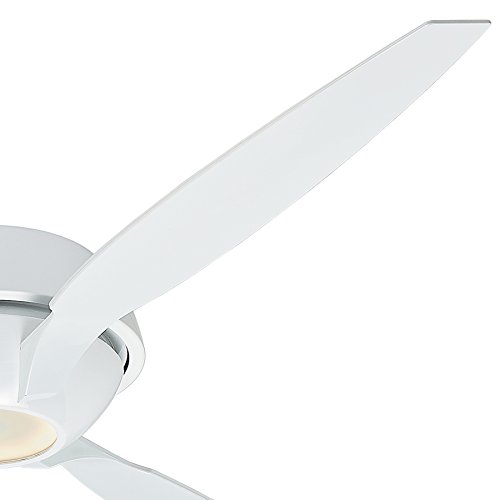 Casablanca 60 Inch Contemporary Ceiling Fan in Snow White with LED Light Kit and Clear Frosted Glass, 3 Blade (Certified Refurbished)