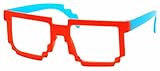 FancyG® Retro Classic 8-Bit Pixel Geek Gamer Pixelated Glass Frame for Kids NO LENS