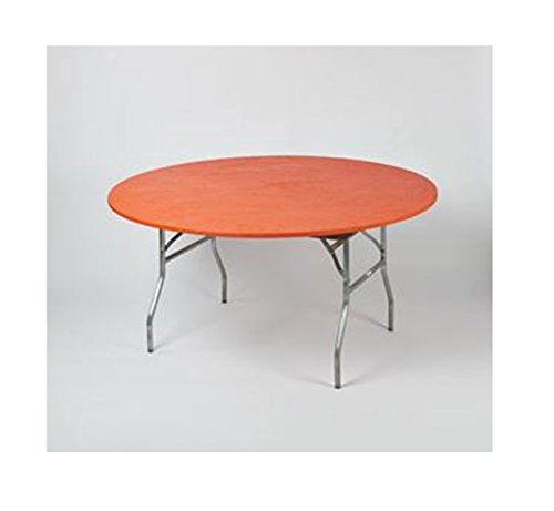 Kwik Covers 60 inch Round Orange Fitted Table Cover - single