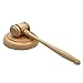 Wood Gavel and Round Block Set for Lawyer Student Judge Auction Sale Teaching Meetings, Unique Craft Gifts Toys