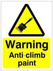 Warning Anti-Climb Paint 150x200 Self Adhesive