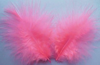 Hot Pink Turkey Marabou Craft Feathers - Mini Pkg
