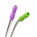 GFDesign Food Grade Silicone Straw Tips Soft Reusable Metal Stainless Steel Straw Glass Straw Nozzles Only Fit for 5/16