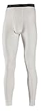 ColdPruf Men's Basic Dual Layer Bottom, Winter White, Medium