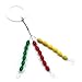 SAMSFX Float Stops Rubber Colorful Oval Bobber Fishing Stopper for Carp Fishing, Red Yellow and Green, 90pcs