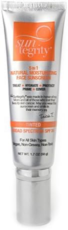 Suntegrity - 5 in 1 Natural Moisturizing Face Sunscreen - Tinted - LIGHT by Suntgrity Skincare