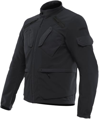 Dainese - Lario Tex Jacket, Urban Motorcycle Jacket, with Removable Protectors, Ventilated Fabric, Men, Black, 52