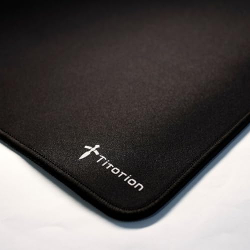 Mouse Pad Gamer Control Profissional 49x42 Deskpad Hexágono Branco Preto Liso Ergonômico - Titorion (Preto)
