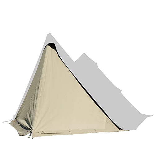 BUNDOK BDK-75TC Solo Tipi für 1 TC Vorderwand 1 Person Camping & Wandern Khaki BD-76KA