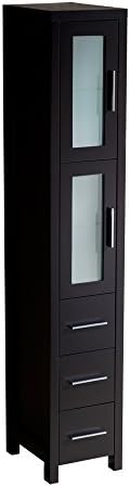 Fresca Bath Torino Bathroom Linen Side Cabinet, Tall, Espresso