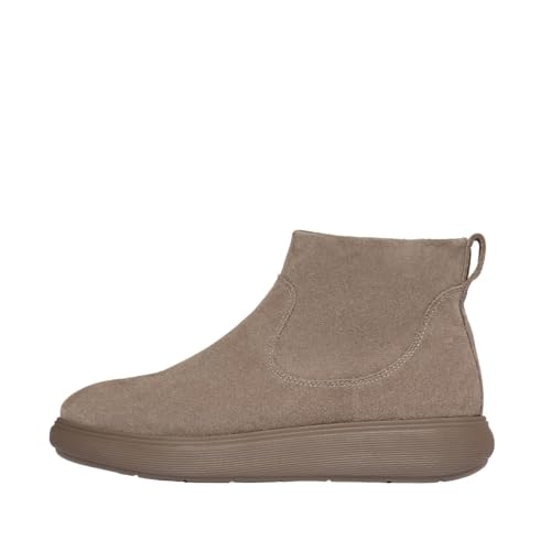 FitFlop, Womens, iQ-Comff Suede Zip Ankle Boots, Taupe, 7.5, Medium at Amazon