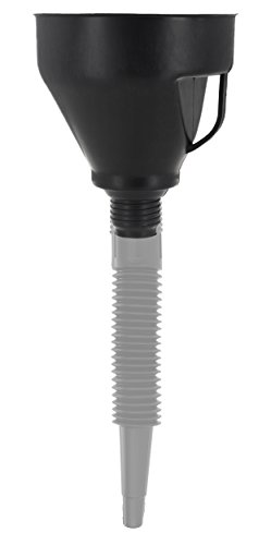Wekster Wide Mouth Fuel Funnel with Handle - Large Plastic Automotive Funnels, Long Flexible Spout Extension, Removable Mesh Screen Filter for Water, Gasoline, Coolant, Transmission, Engine Oil