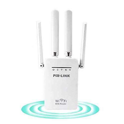 WiFi Range Extender,300Mbps Wireless WiFi Repeater Signal Booster/Access Point/Router 2.4GHz Band Amplifier with 4 External Antenna WPS (White) Price