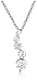 Platinum Plated Sterling Silver Cubic Zirconia Journey Pendant Necklace