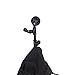Vertical Industrial Pipe Coat Rack by Pipe Decor Wall Mounted, Heavy Duty, Rustic Iron DIY Style, Black Electroplated Finish for Entryway with Mounting Hardware Included, 2 Hooks, Oil and Rust Free