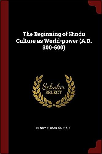 The Beginning Of Hindu Culture As World Power A D 300 600 Sarkar Benoy Kumar Amazon Com Books