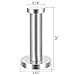 EBOOT 6 Pieces Stainless Steel Wall Mount Robe Coat Hook Towel Wall Hook (3 Inch, Silver)