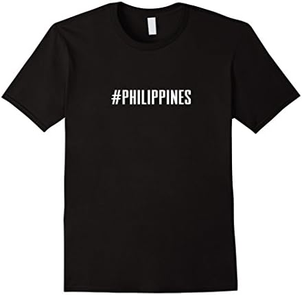 Mens Hashtag Philippines T-Shirt  Large Black