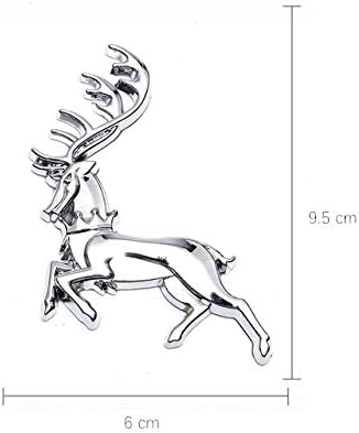 Amazon Yang1995 3d金属鹿ヘラジカエンブレムバッジステッカー装飾的なアクセサリー Farbname Silver Left ステッカー デカール 車 バイク