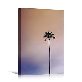 signwin Canvas Wall Art Silhouette Palm Tree Bedroom...