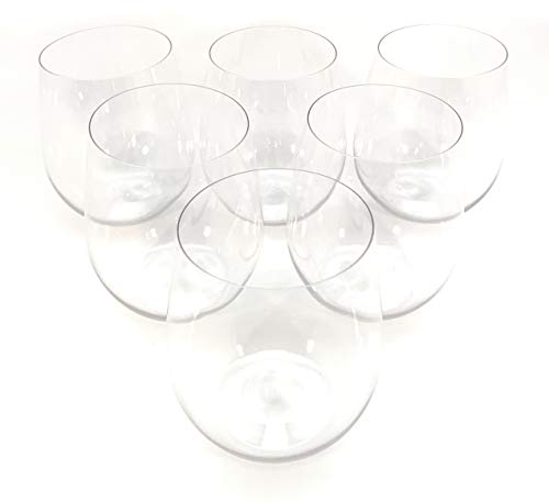 clear stemless plastic wine glasses