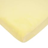 American Baby Company Heavenly Soft Chenille Fitted Portable/Mini Crib Sheet, Maize