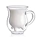 Hwagui - Personalized Heat-Resistant Double Wall Glass Cup & Mug for Milk, Juice, Tea and Coffee 250ml/8.5oz