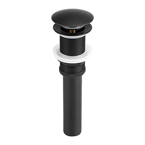 Cafopgrill Universal Up Drain Stopper with Overflow for Bathroom Faucet Vessel Vanity Sink, Black