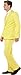 Smiffy's Men's Suit with Jacket Trousers and Tie, Yellow, Large