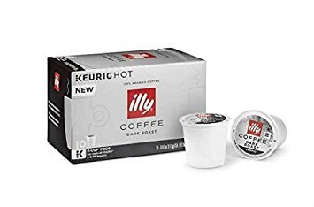 illy K-Cup Single Serve Pods 3 Boxes of 10 K-cups (Dark Roast), Total of 30