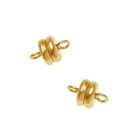 Beadaholique Magnetic Clasp, 6x4.5mm, 4 Clasp Sets, 22K Gold Plated