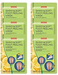 Multi Pair Foot Peeling Mask Set By Purederm – Exfoliating Foot Peel Spa Mask For Baby Soft Skin W/Sunflower Seed Oil & Lemon Extract(3Pair,6Pair and 12Pair) (Pack of 6)