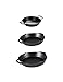 Lodge Cast Iron 3 Piece Bundle. 12 inch, 10.25 inches and 8 inch Ergonomic, Heat Treated, and Pre-Seasoned Cast Iron Pans with Two Loop-Style Handles (Made in the USA)