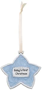 pewter baby's first christmas ornament