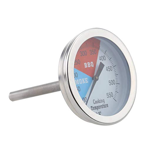 Stainless Steel BBQ Smoker Pit Grill Thermometer 100-550℉ Oven Food Meat Temp Gauge Household Cooking Tools Stevlogs